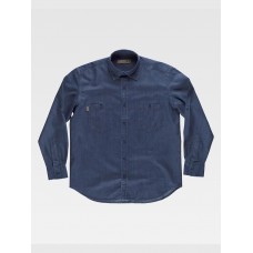 CAMICIA UOMO MANICA LUNGA COTONE DENIM B8700