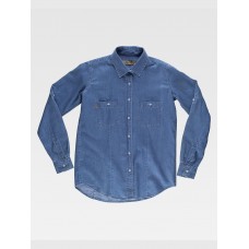CAMICIA DONNA MANICA LUNGA COTONE DENIM B8790