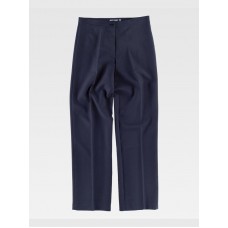 PANTALONE DONNA CON CINTURA E PENCES B9016