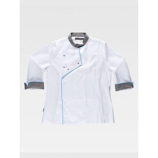 GIACCA CUOCO DONNA MANICA LUNGA TESSUTO ANTIMACCHIA B9242