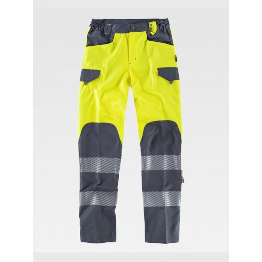PANTALONE ALTA VISIBILITA E BANDE RIFRANGENTI DISCONTINUE C2715