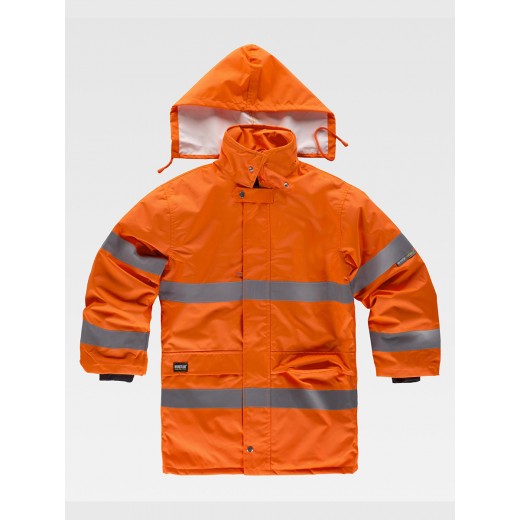 PARKA IMBOTTITO ALTA VISIBILITA E BANDE RIFRANGENTI C3200