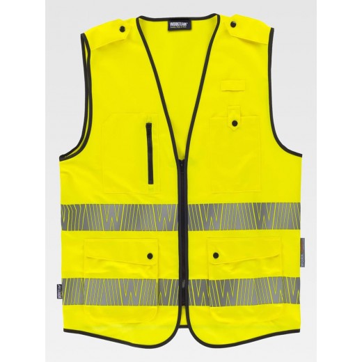 GILET ALTA VISIBILITA E BANDE RIFRANGENTI SEGMENTATE C3607