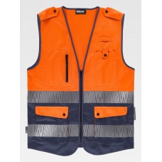 GILET ALTA VISIBILITA E BANDE RIFRANGENTI SEGMENTATE C3608