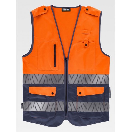 GILET ALTA VISIBILITA E BANDE RIFRANGENTI SEGMENTATE C3608