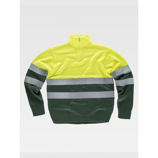 PULLOVER MEZZA ZIP ALTA VISIBILITA CLASSE 1 C5511