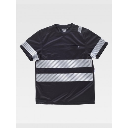 T-SHIRT BANDE RIFRANGENTI DISCONTINUE C9243
