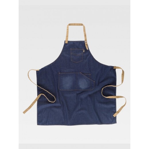 GREMBIULE CON PETTORINA TESSUTO DENIM M710