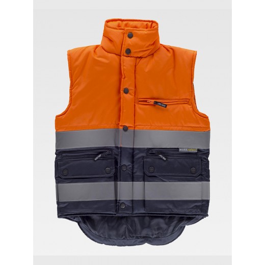 GILET IMBOTTITO TESSUTO OXFORD ALTA VISIBILITA CLASSE 1 S4035
