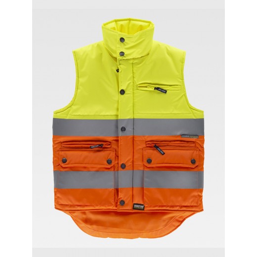 GILET IMBOTTITO TESSUTO OXFORD ALTA VISIBILITA CLASSE 2 S4036