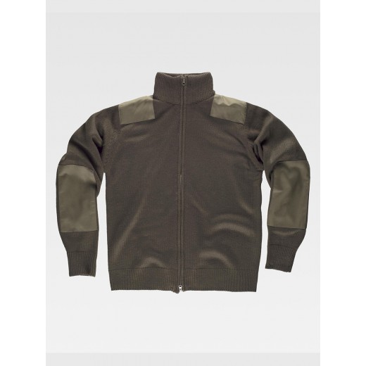 PULLOVER UNISEX ZIP INTERA RINFORZI IN TWILL S4500