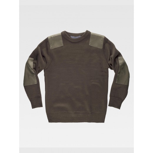PULLOVER UNISEX GIROCOLLO RINFORZI IN TWIL S5500