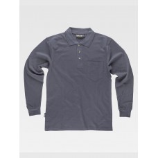 POLO MANICA LUNGA CON TASCHINO S6508