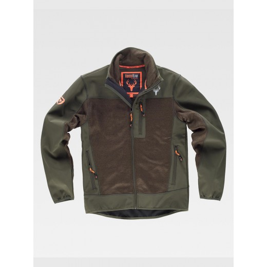 SOFTSHELL CON INSERTI TESSUTO CANETE - CACCIA S8650
