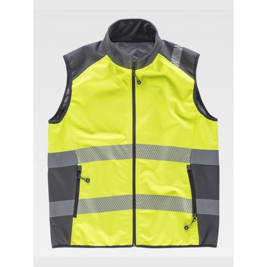 GILET SOFTSHELL BANDE RIFRANGENTI DISCONTINUE S9231