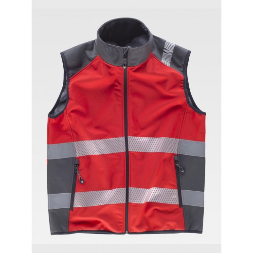 GILET SOFTSHELL BANDE RIFRANGENTI DISCONTINUE S9232