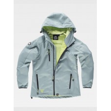 SOFTSHELL DONNA CON CAPPUCCIO E ZIP INTERA S9494