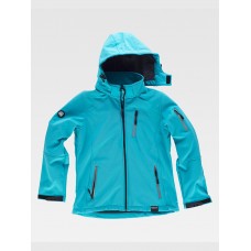 SOFTSHELL DONNA CON CAPPUCCIO E ZIP INTERA S9497
