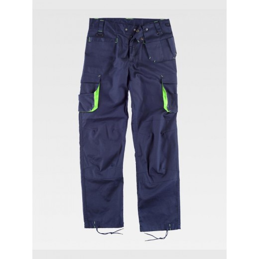 PANTALONE DA LAVORO MULTITASCHE RINFORZI ALLE GINOCCHIA WF1619
