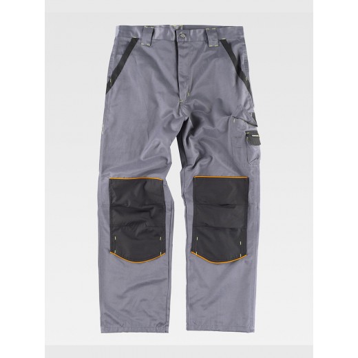 PANTALONE DA LAVORO TESSUTO ANTIMACCHIA TRIPLE CUCITURE PROTEZIONE ALLE GINOCCHIA WF1903
