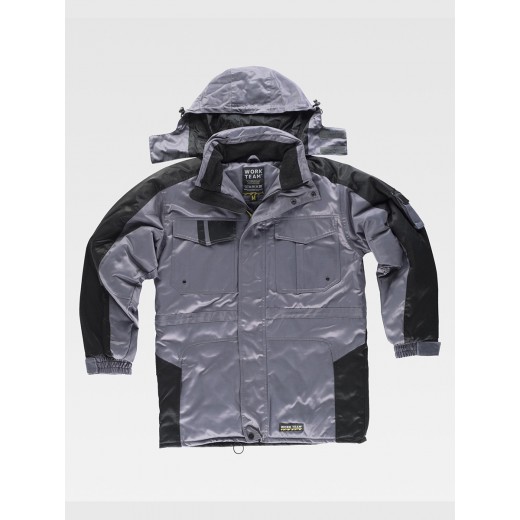 PARKA IMBOTTITO TESSUTO ANTIMACCHIA TRIPLE CUCITURE WF1912