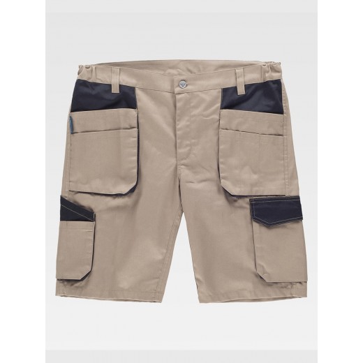 BERMUDA MULTITASCHE TESSUTO ELASTICIZZATO WF2617