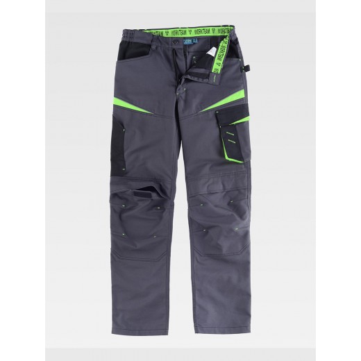 PANTALONE DA LAVORO MULTITASCHE PROTEZIONE ALLE GINOCCHIA TESSUTO CANVAS WF2750