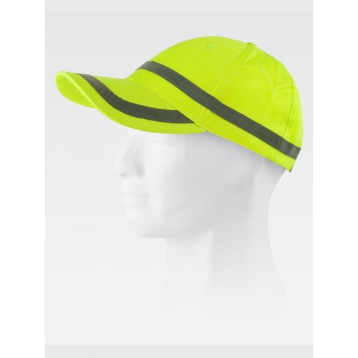 CAPPELLO VISIERA CURVA 6 PANNELLI ALTA VISIBILITA WFA901