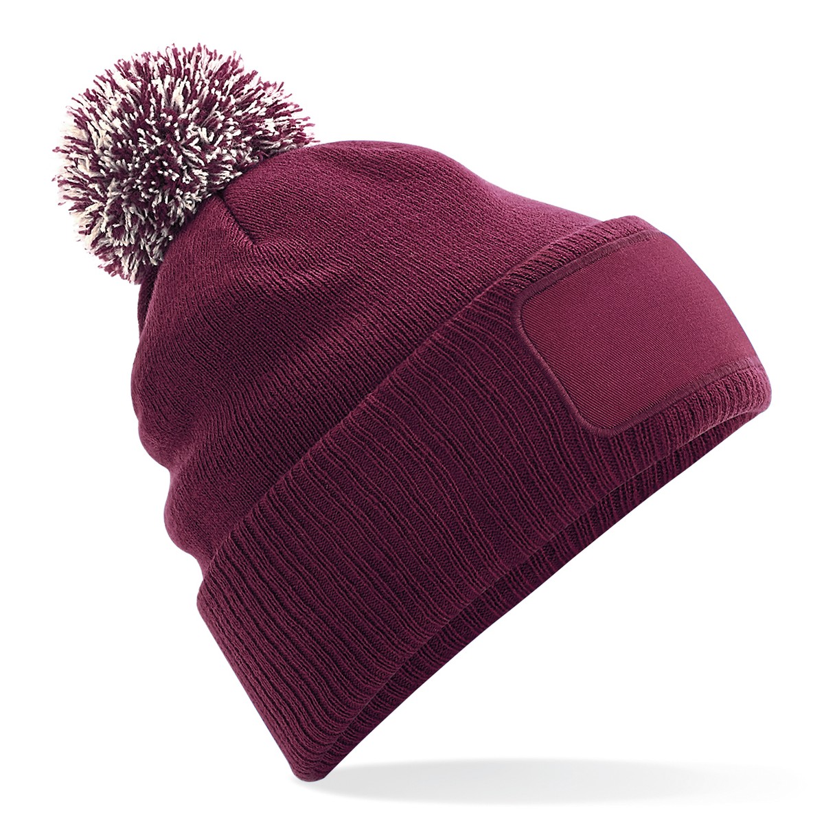 burgundy-off white
