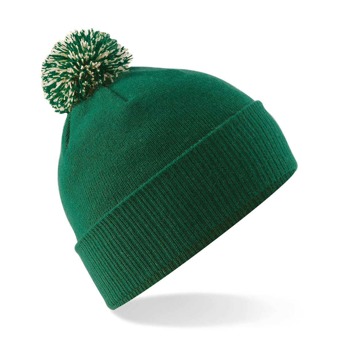 bottle green-off white