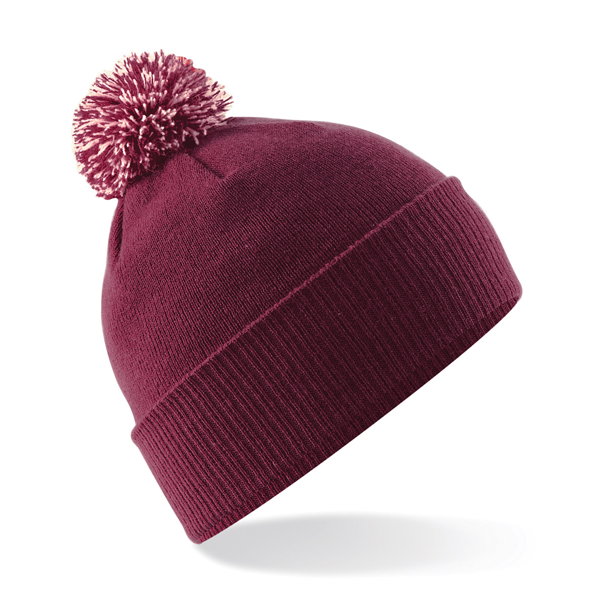 burgundy-off white